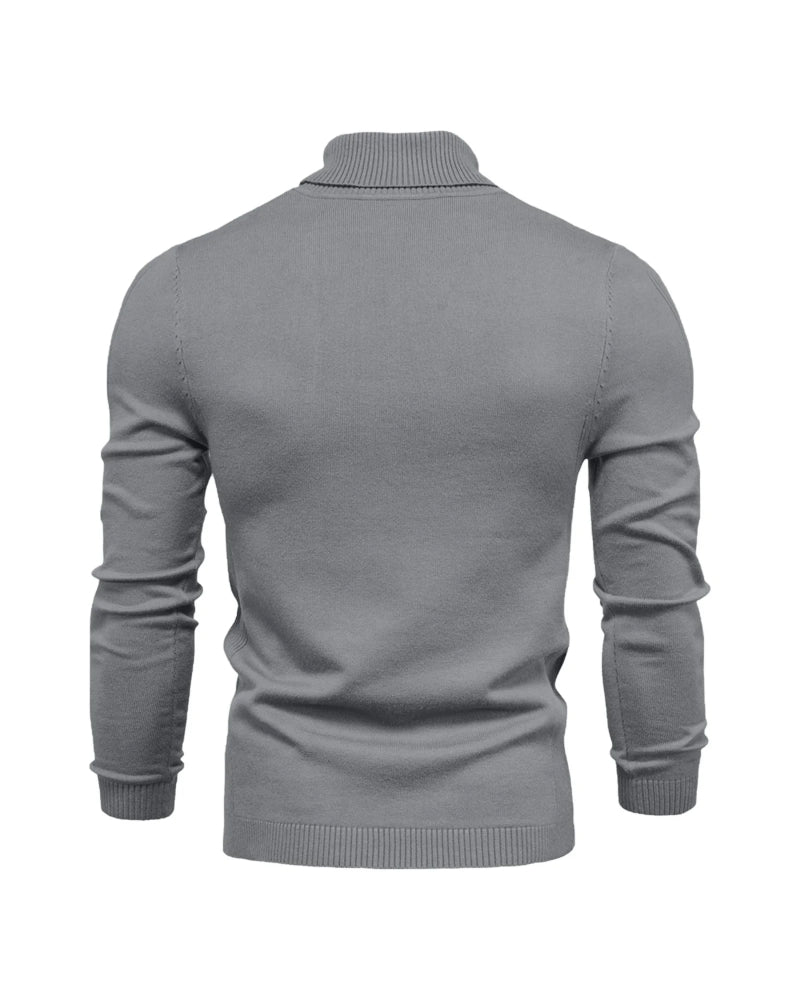 Men’s Slim Fit Ribbed Turtleneck Sweater | Long Sleeve Winter Jumper