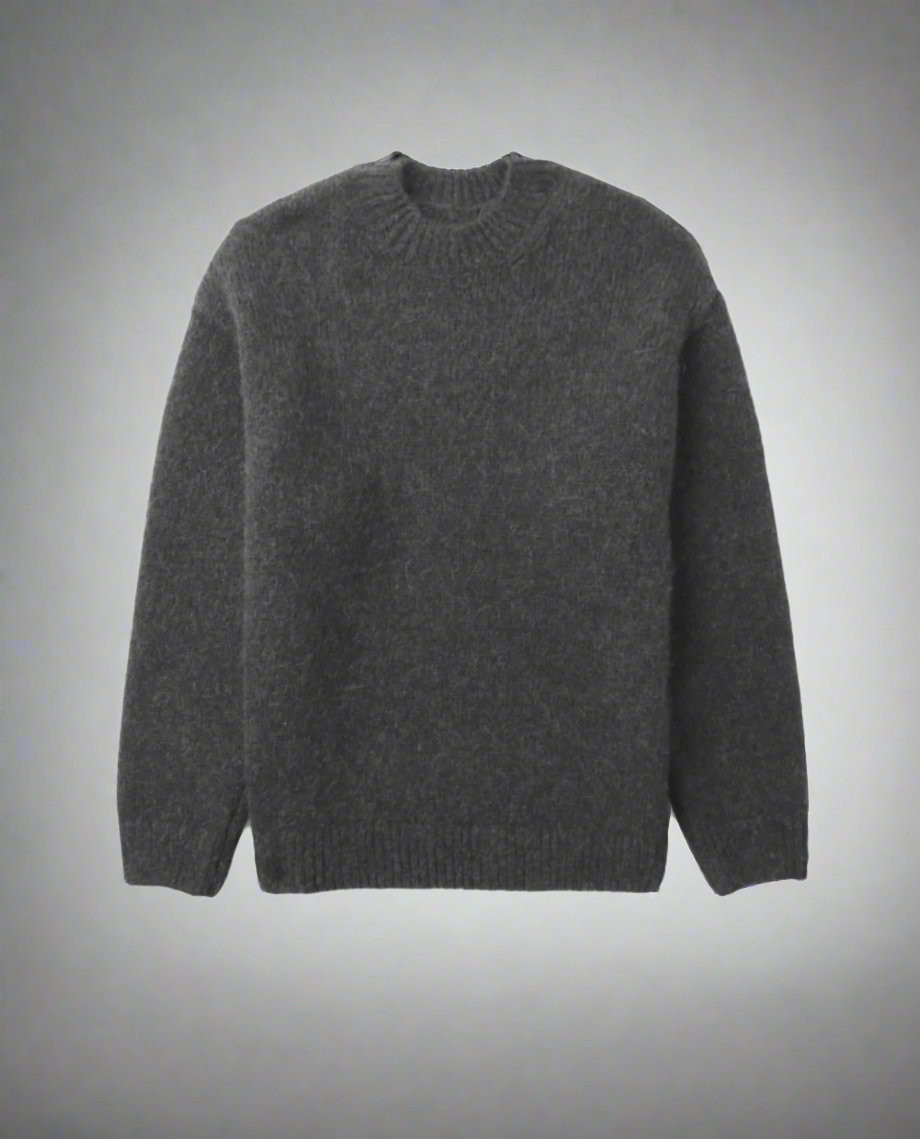 Men's Oversized Fuzzy Knit Jumper | Warm Soft Pullover