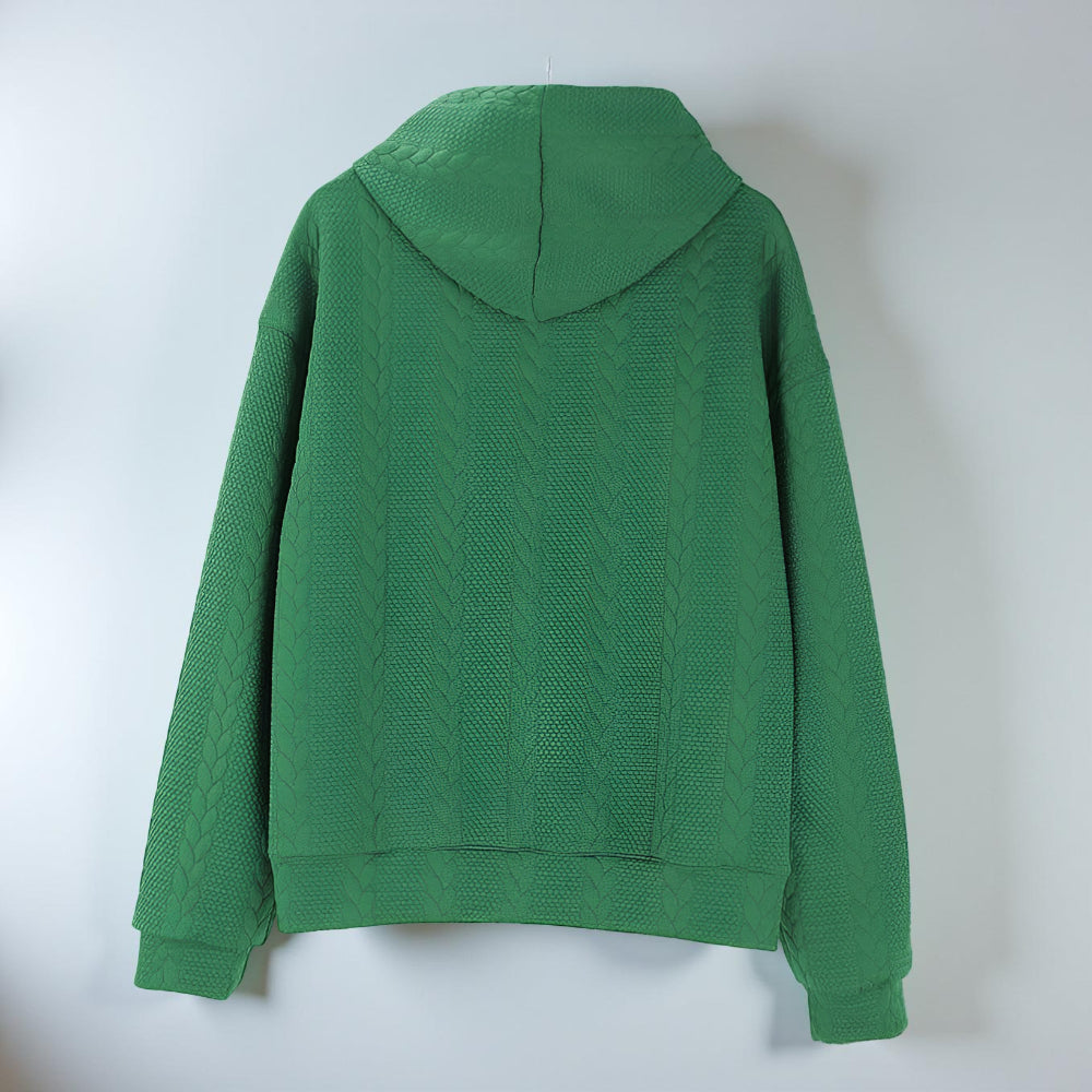 Men’s Oversized Knitted Hoodie – Long Sleeve Winter Jumper