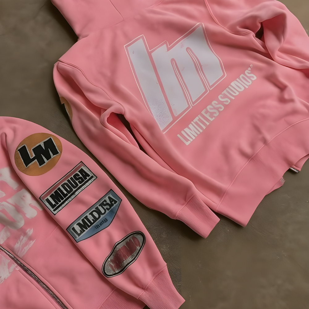 Men's Printed Zip Up Hoodie Sweatshirt - Graphic Design