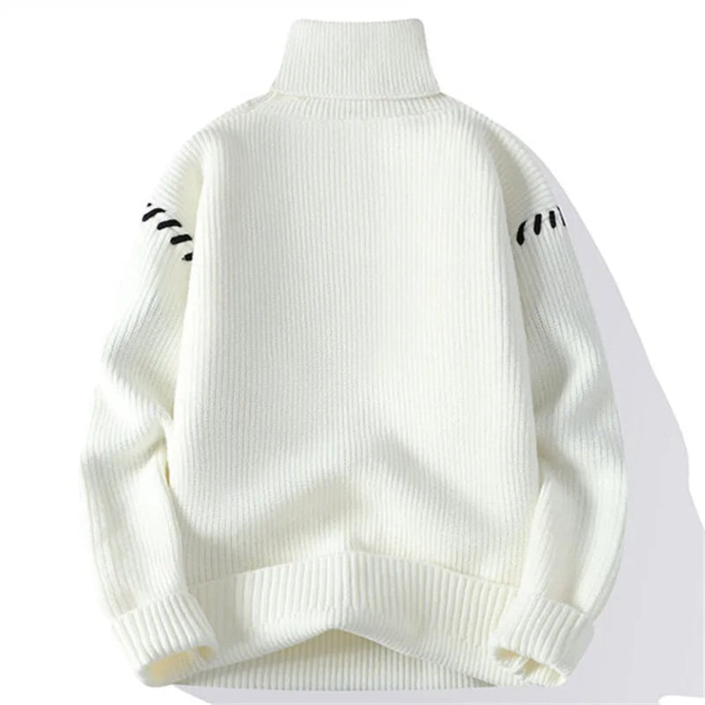 Men's Soft Knit Turtleneck Sweater Stylish Layering Top 6