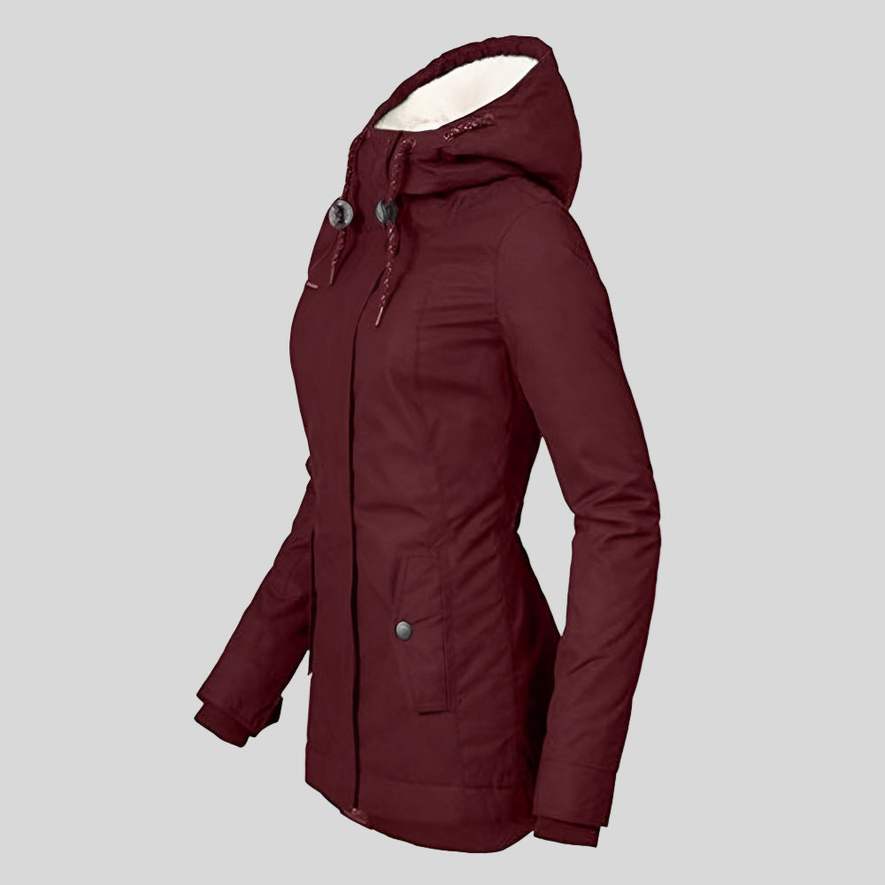 Women's Waterproof Rain Jacket Winter Hooded Outdoor Coat 12