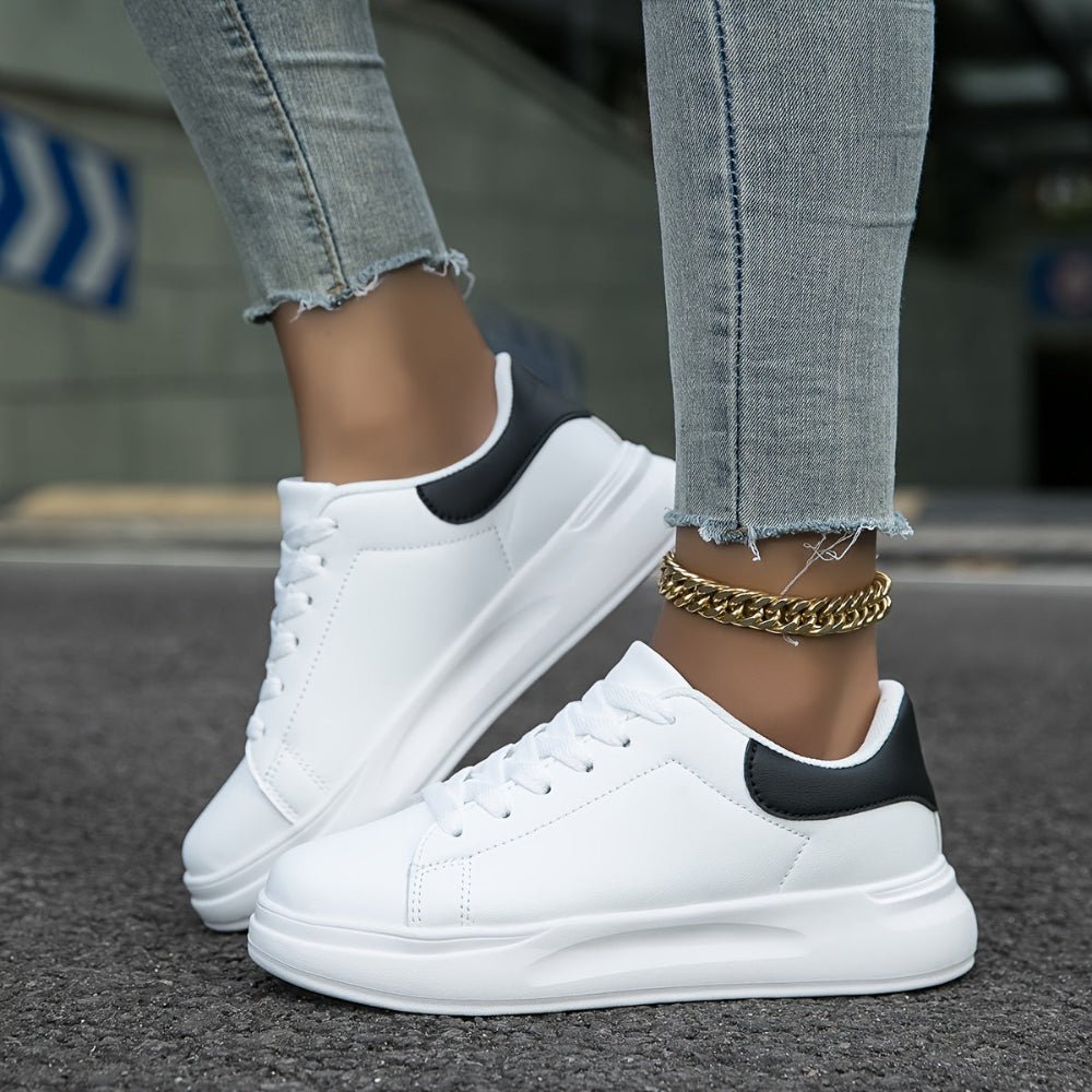 Women's White Sneakers Casual Minimalist Footwear 9