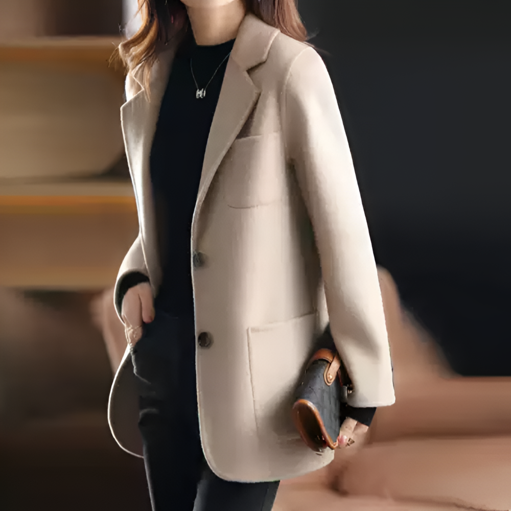 Women's Wool Blend Winter Overcoat Elegant Stylish Comfort 9