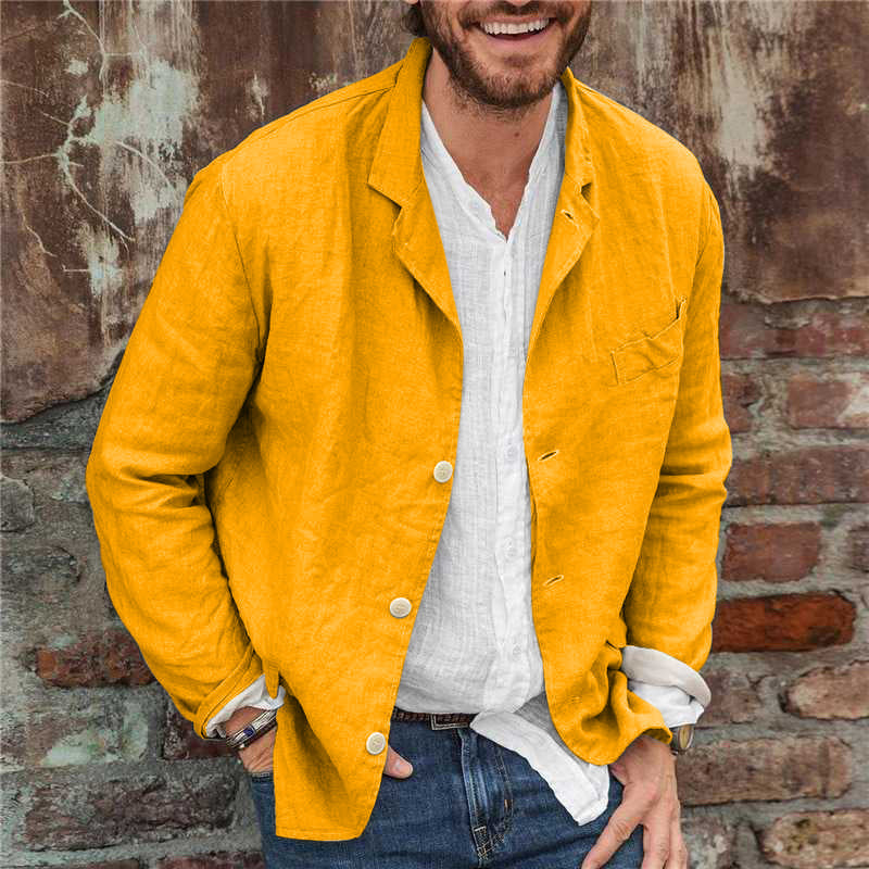 Men’s Lightweight Linen Jacket | Casual Short Coat