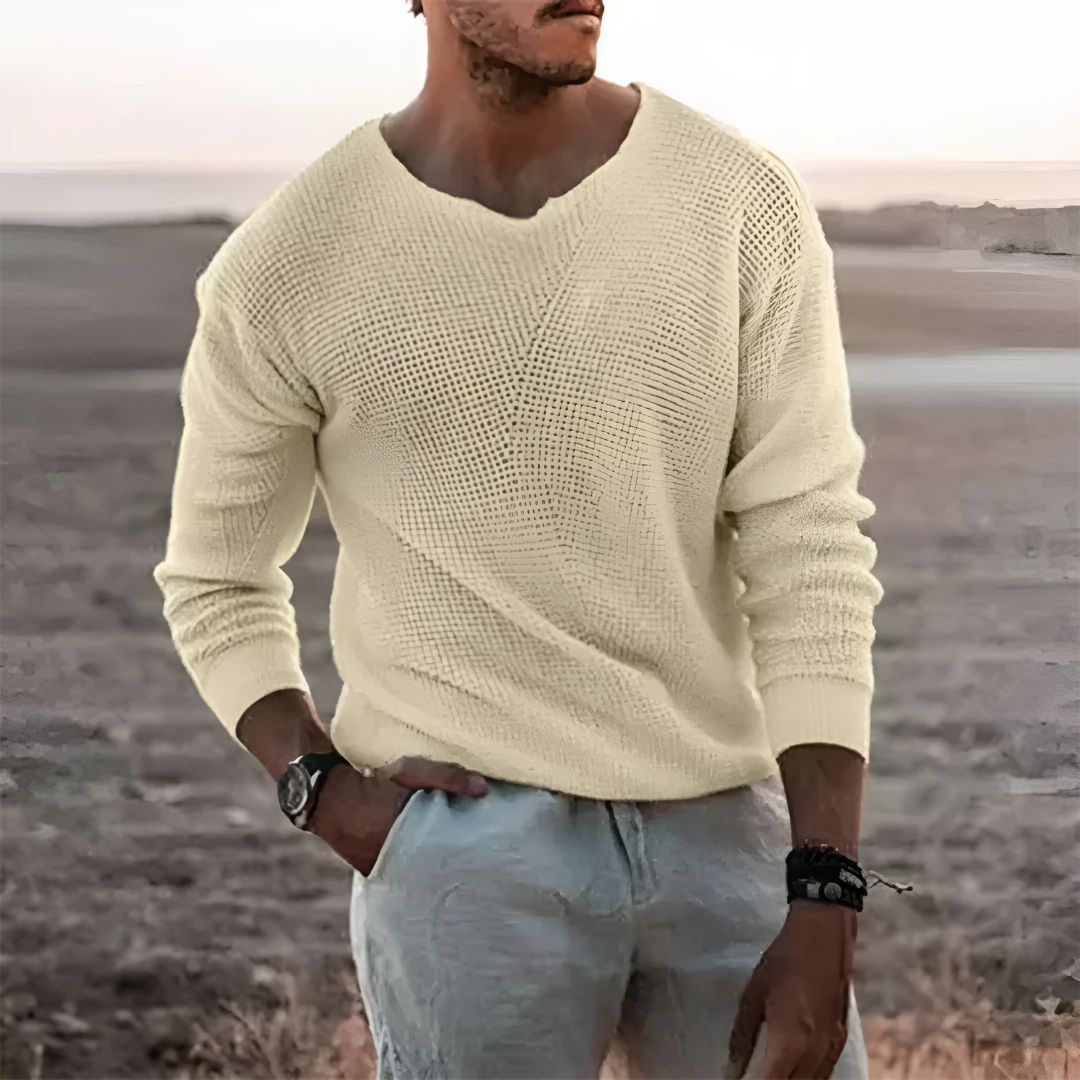 Men’s Knit Sweater | Long Sleeve Pullover Casual Jumper