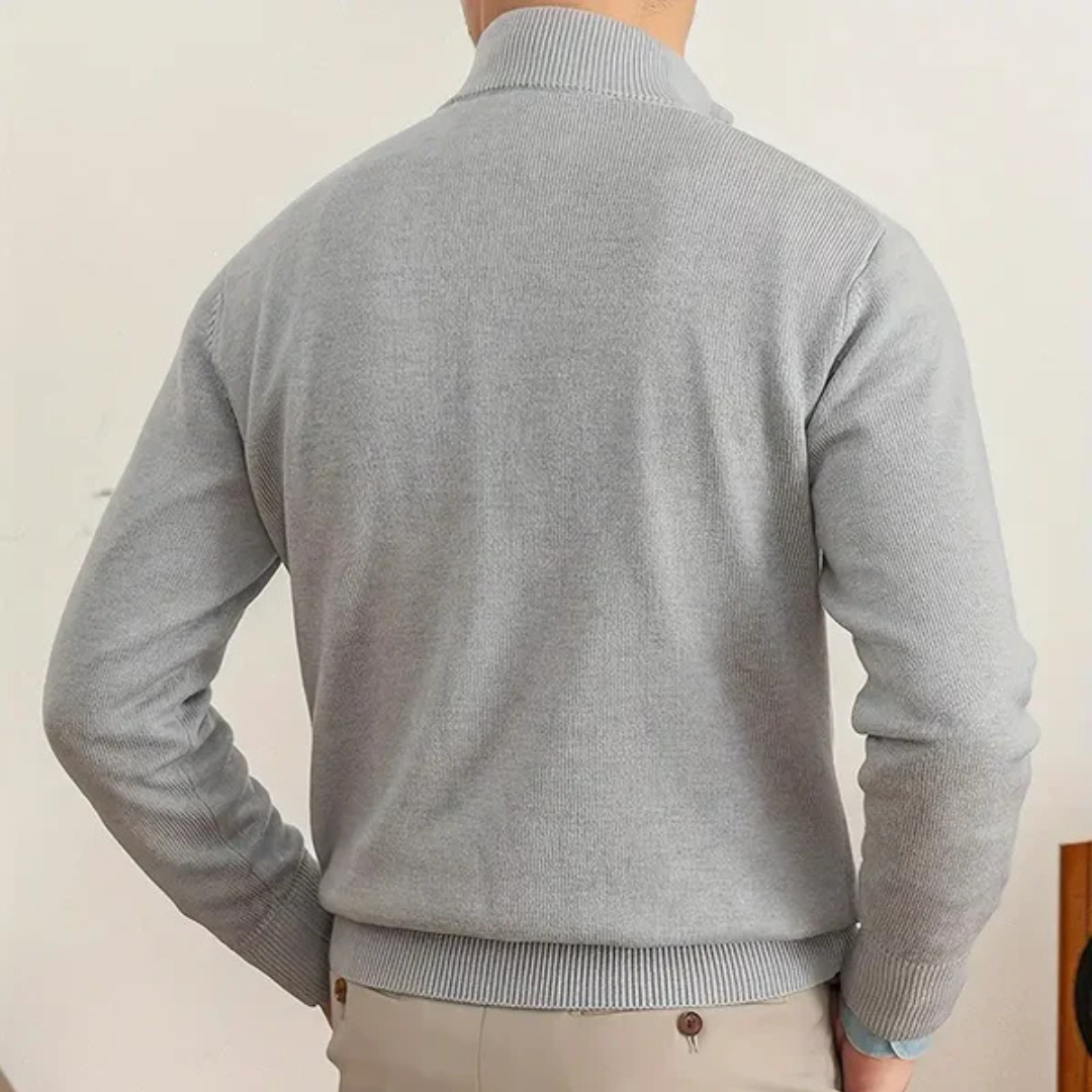Men’s Smart Casual Half Zip Jumper | Warm Long Sleeve Knitwear
