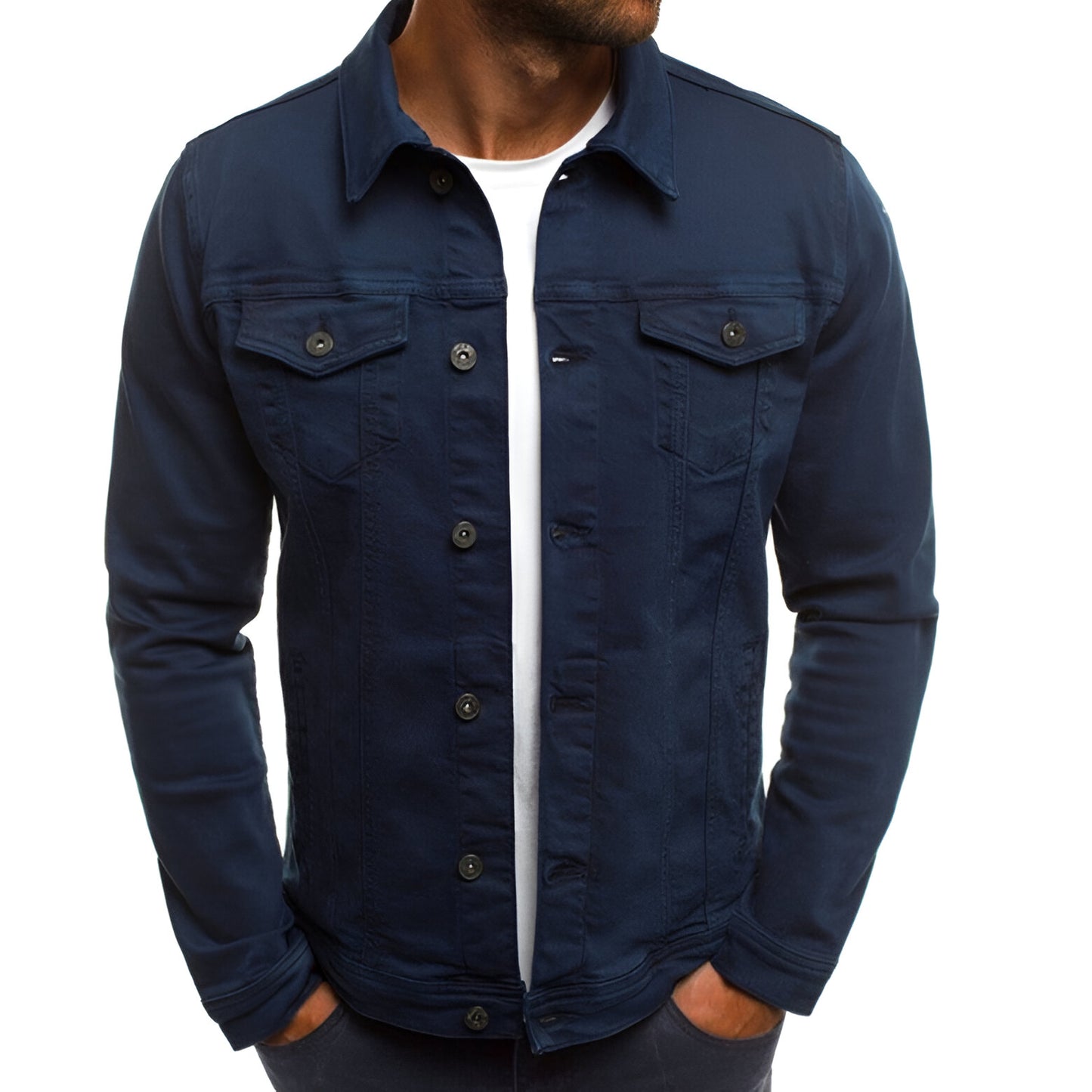 Men’s Denim Jacket | Casual Button Up Jean Coat
