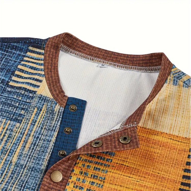 Men’s Casual Stylish Henley Shirt | Long Sleeve Slim Fit