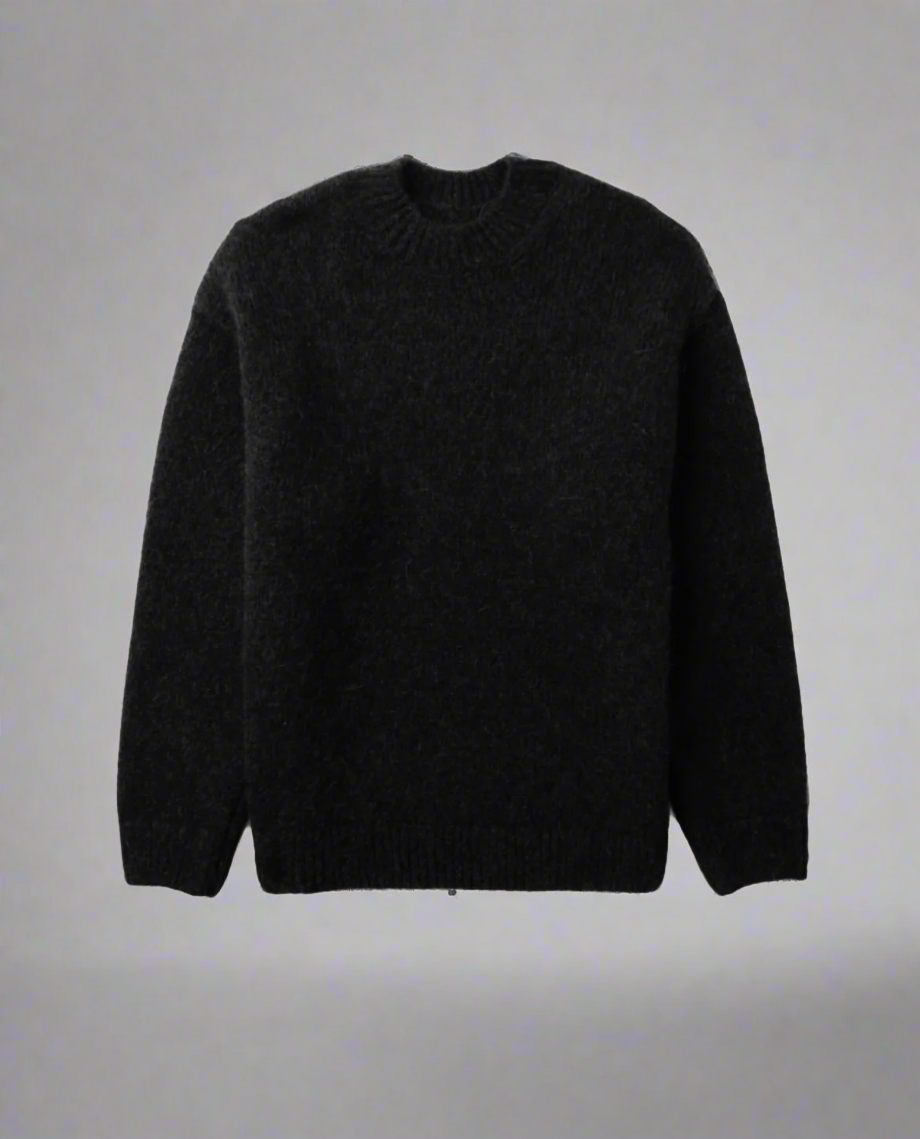 Men's Oversized Fuzzy Knit Jumper | Warm Soft Pullover