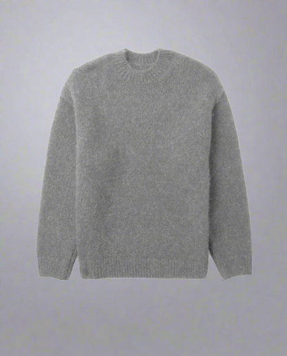 Men's Oversized Fuzzy Knit Jumper | Warm Soft Pullover