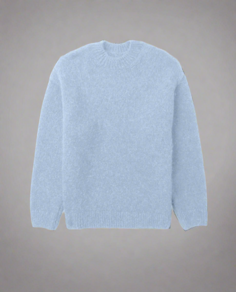 Men's Oversized Fuzzy Knit Jumper | Warm Soft Pullover