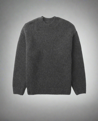 Men's Oversized Fuzzy Knit Jumper | Warm Soft Pullover