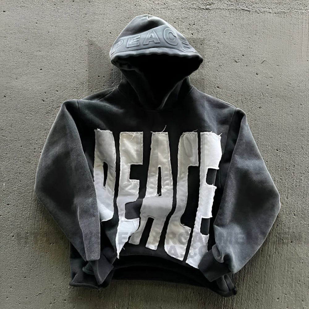 Men’s Oversized Graphic Hoodie – Long Sleeve Pullover