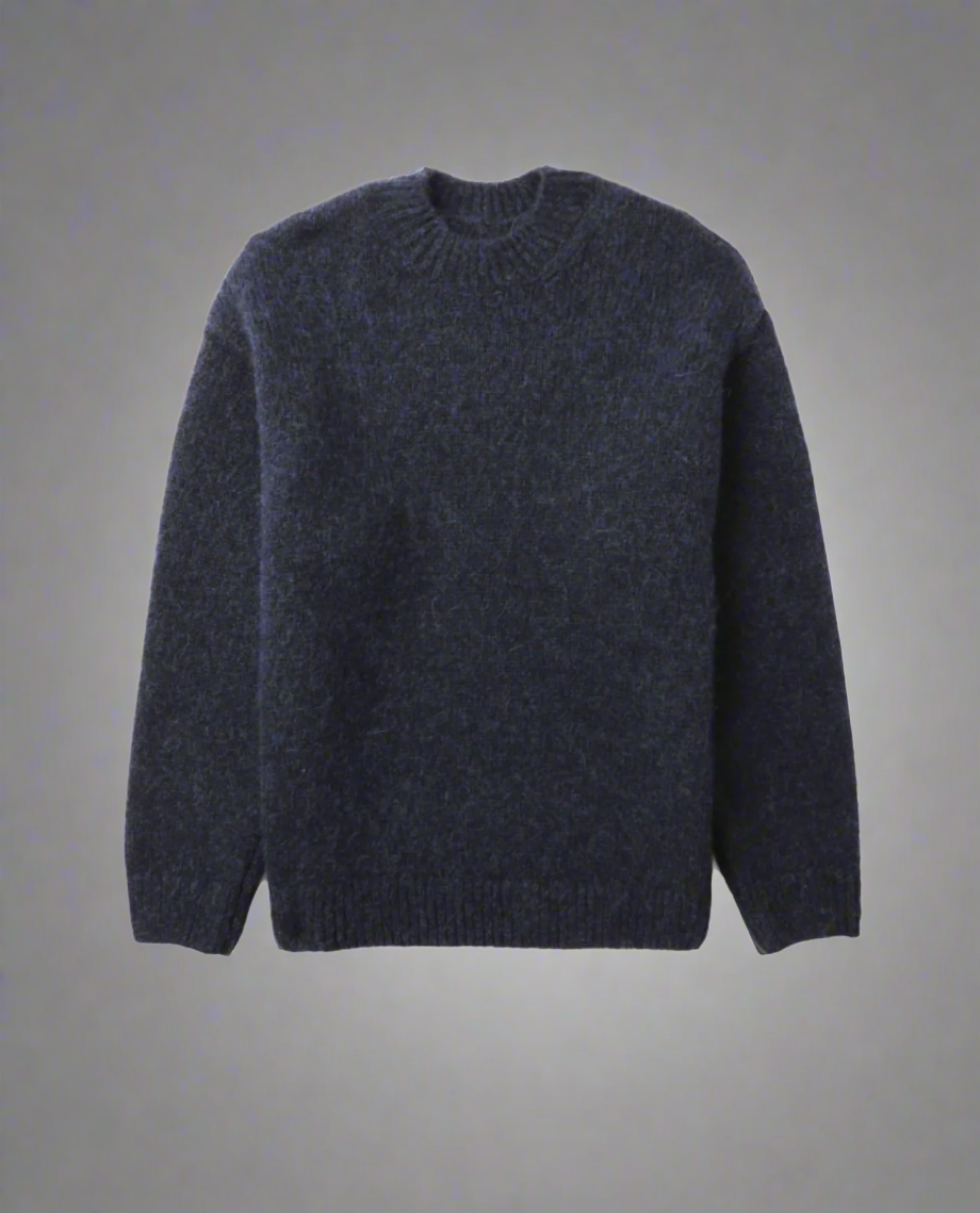 Men's Oversized Fuzzy Knit Jumper | Warm Soft Pullover