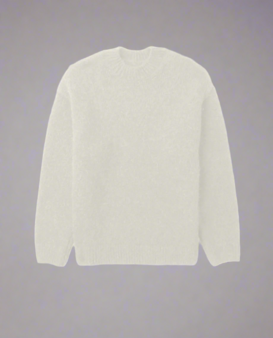 Men's Oversized Fuzzy Knit Jumper | Warm Soft Pullover