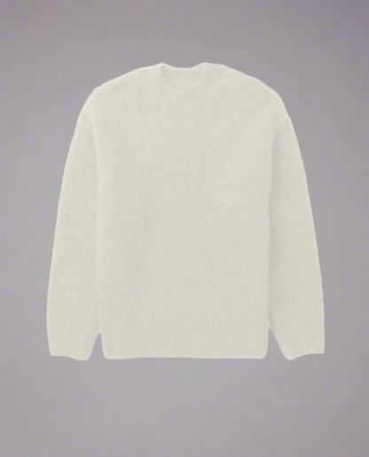 Men's Oversized Fuzzy Knit Jumper | Warm Soft Pullover