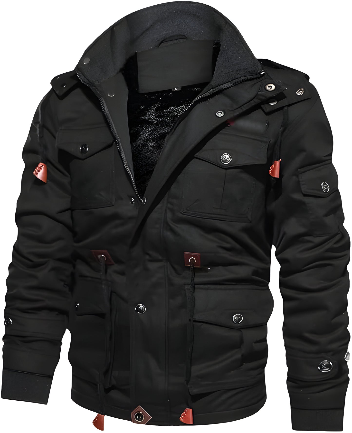 Men’s Warm Winter Jacket | Hooded Utility Multi Pocket