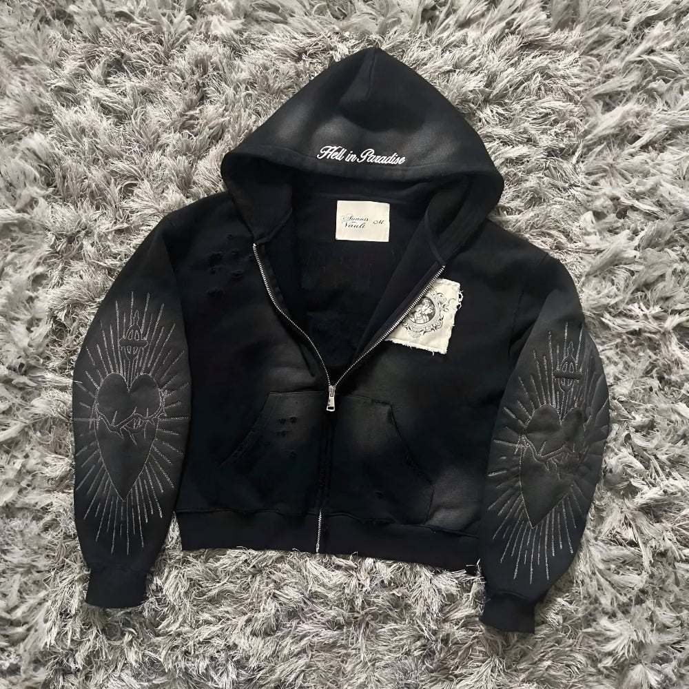 Men’s Oversized Graphic Hoodie – Long Sleeve Pullover