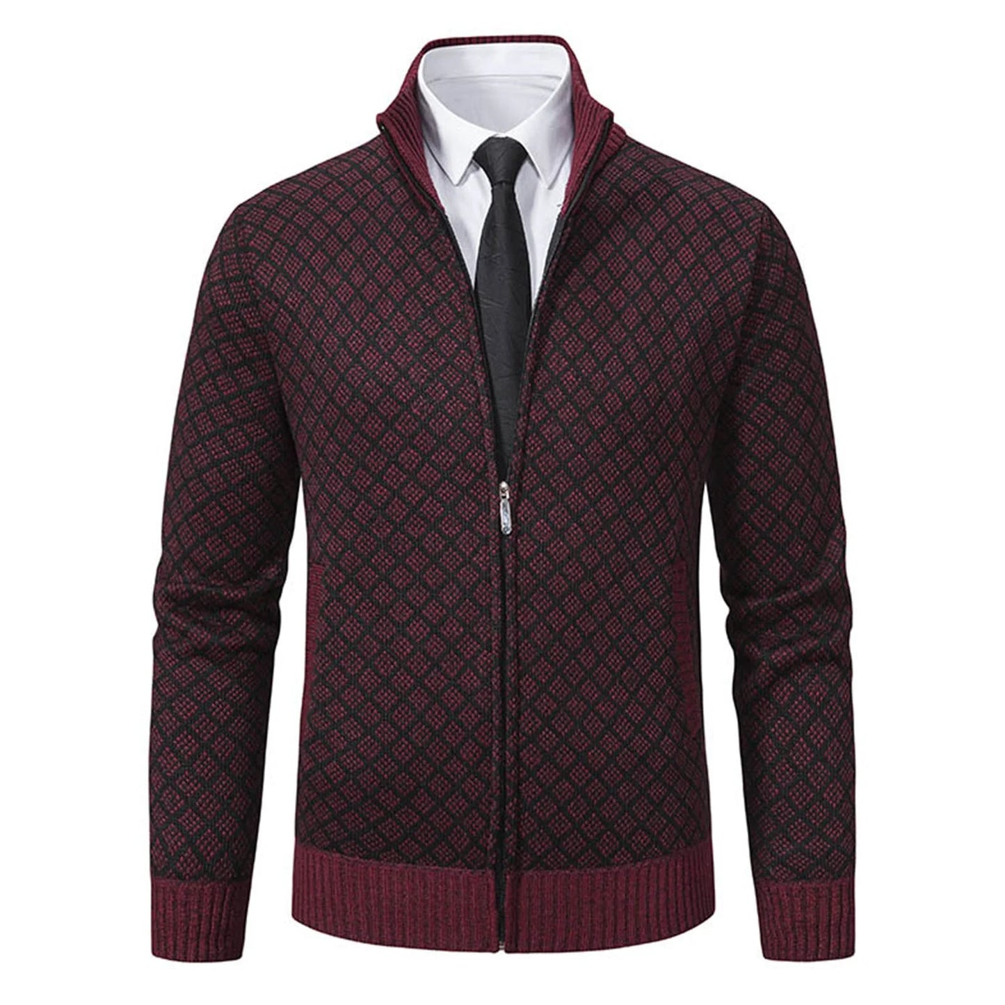 Men’s Smart Casual Full Zip Cardigan | Long Sleeve Knitwear