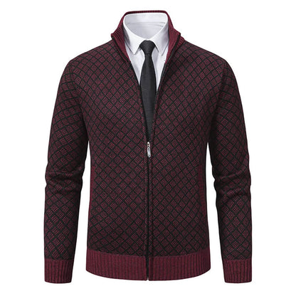 Men’s Smart Casual Full Zip Cardigan | Long Sleeve Knitwear