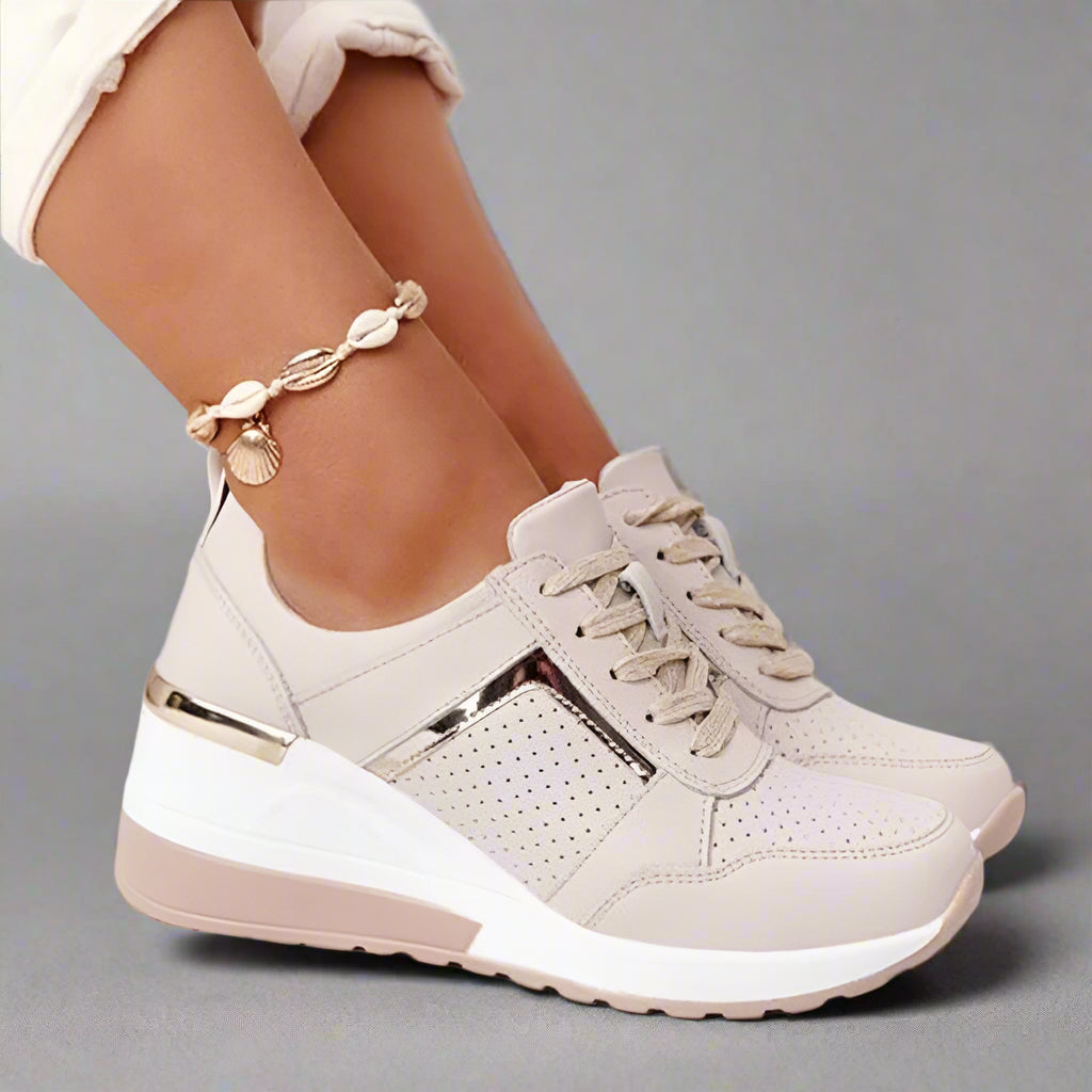 Women’s stylish wedge sneakers | casual platform trainers