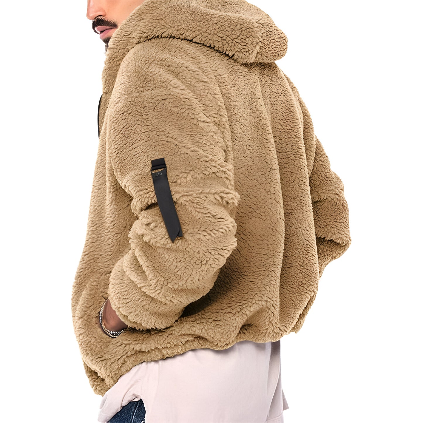 Men’s Sherpa Fleece Jacket | Warm Cosy Zip Up Teddy