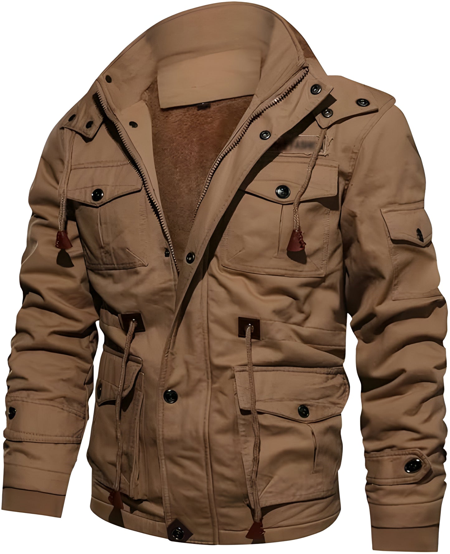 Men’s Warm Winter Jacket | Hooded Utility Multi Pocket