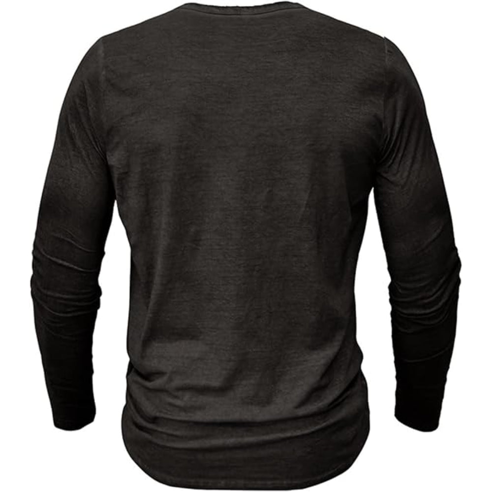 Men’s Casual Henley Shirt | Long Sleeve Slim Fit Top