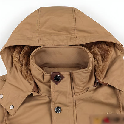 Men’s Warm Winter Jacket | Hooded Utility Multi Pocket