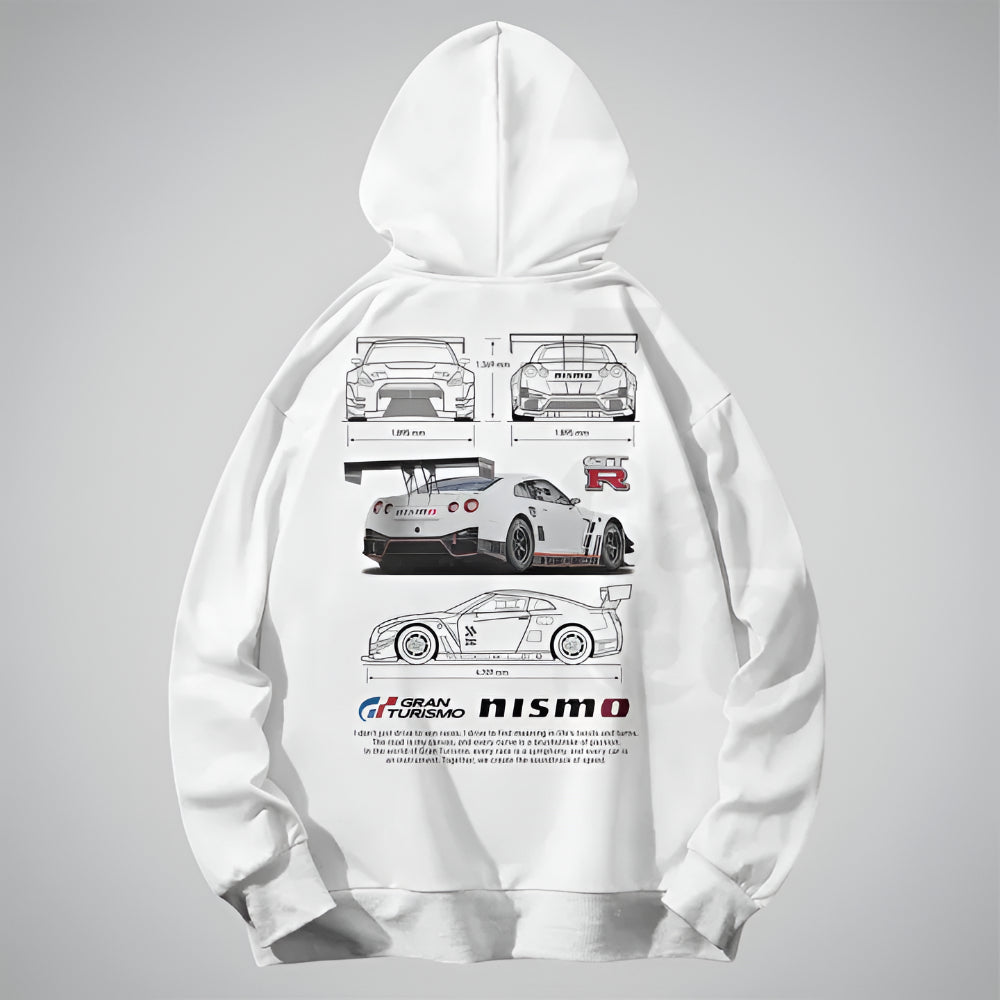 Men's Oversized Graphic Hoodie – Long Sleeve Streetwear