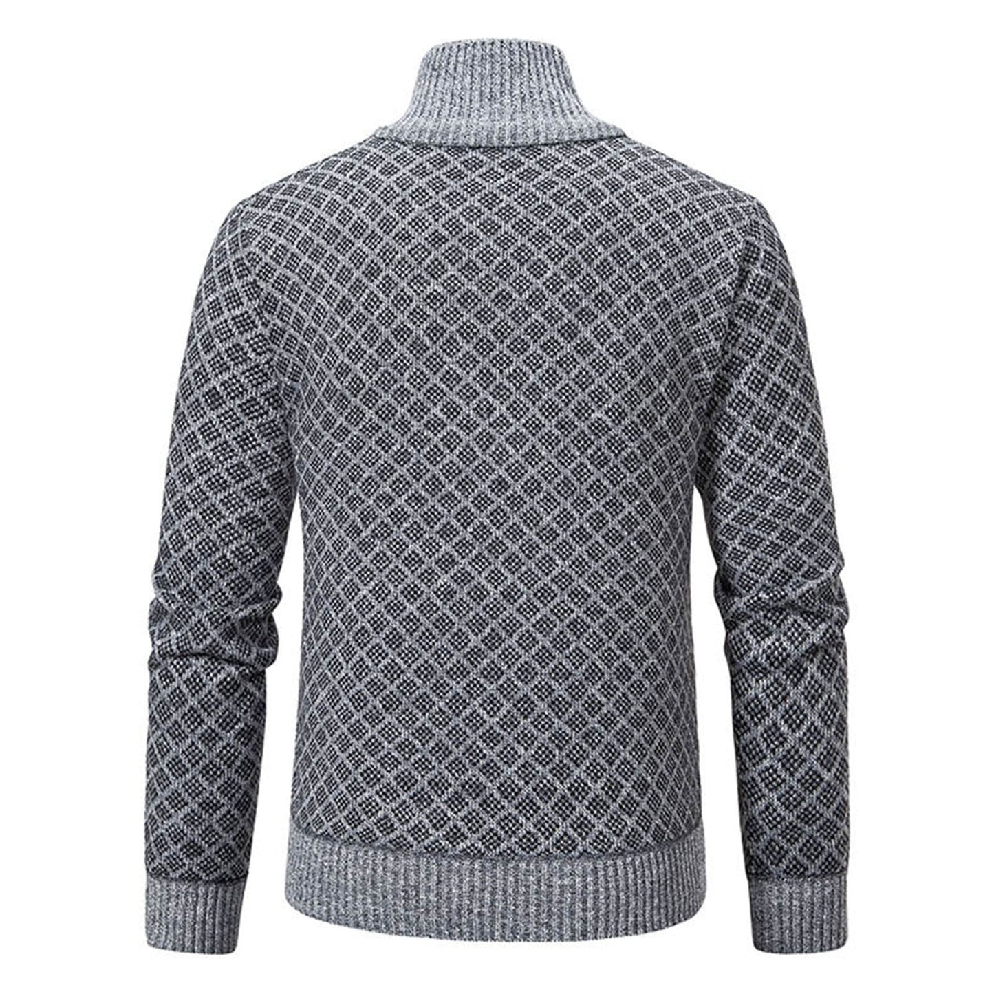 Men’s Smart Casual Full Zip Cardigan | Long Sleeve Knitwear