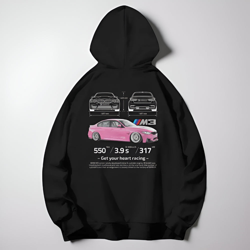 Men's Oversized Graphic Hoodie – Long Sleeve Streetwear