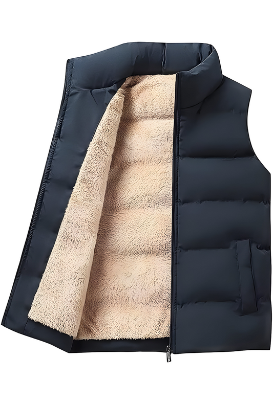 Men’s Padded Winter Vest | Warm Fleece Lined Sleeveless Gilet