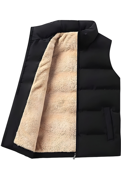 Men’s Padded Winter Vest | Warm Fleece Lined Sleeveless Gilet