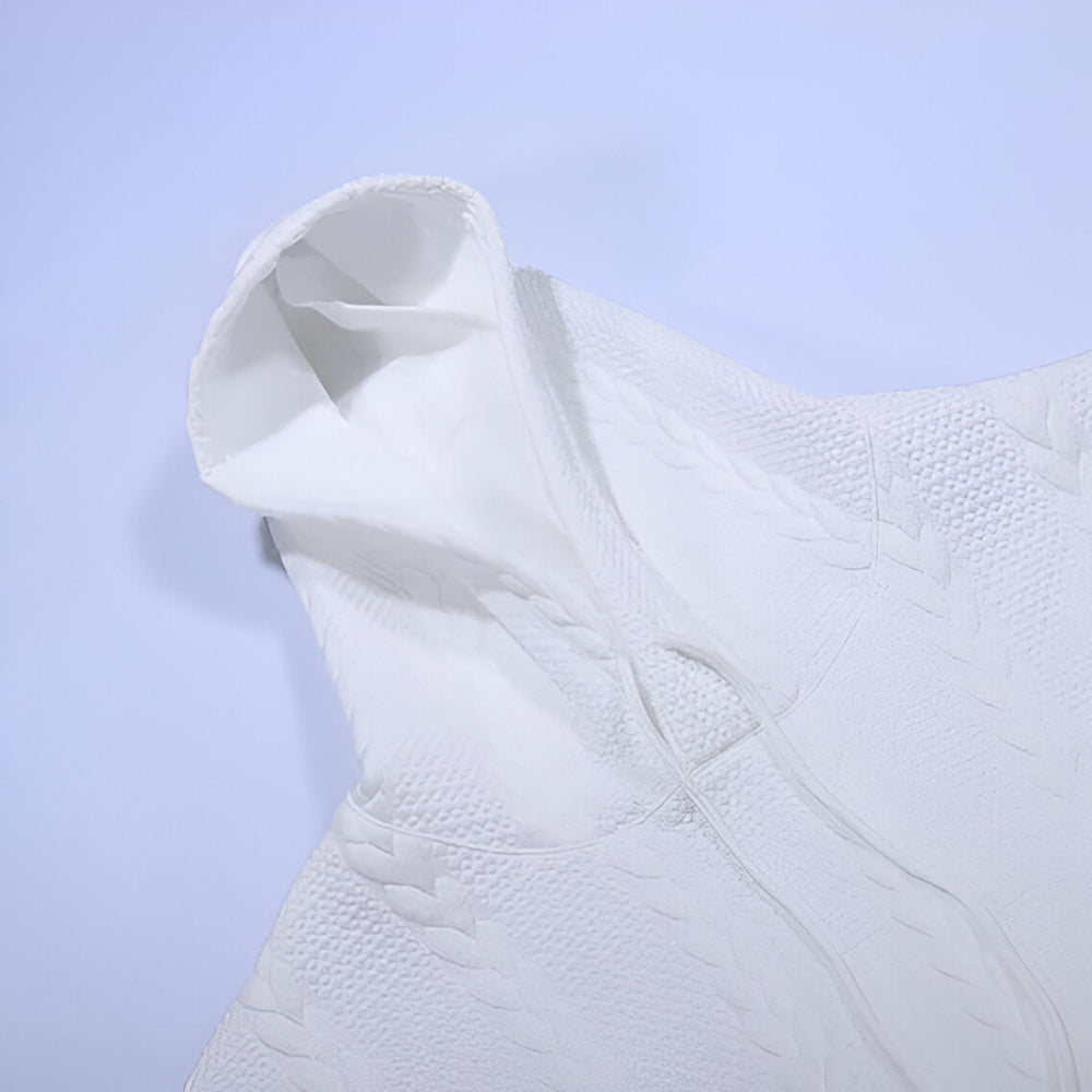 Men’s Oversized Knitted Hoodie – Long Sleeve Winter Jumper