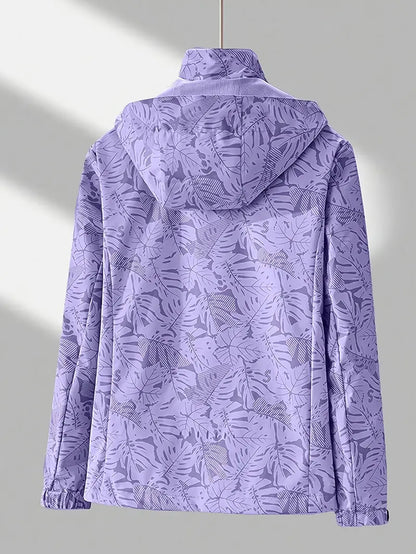 Women Waterproof Lightweight Jacket | Hooded Outdoor Windbreaker