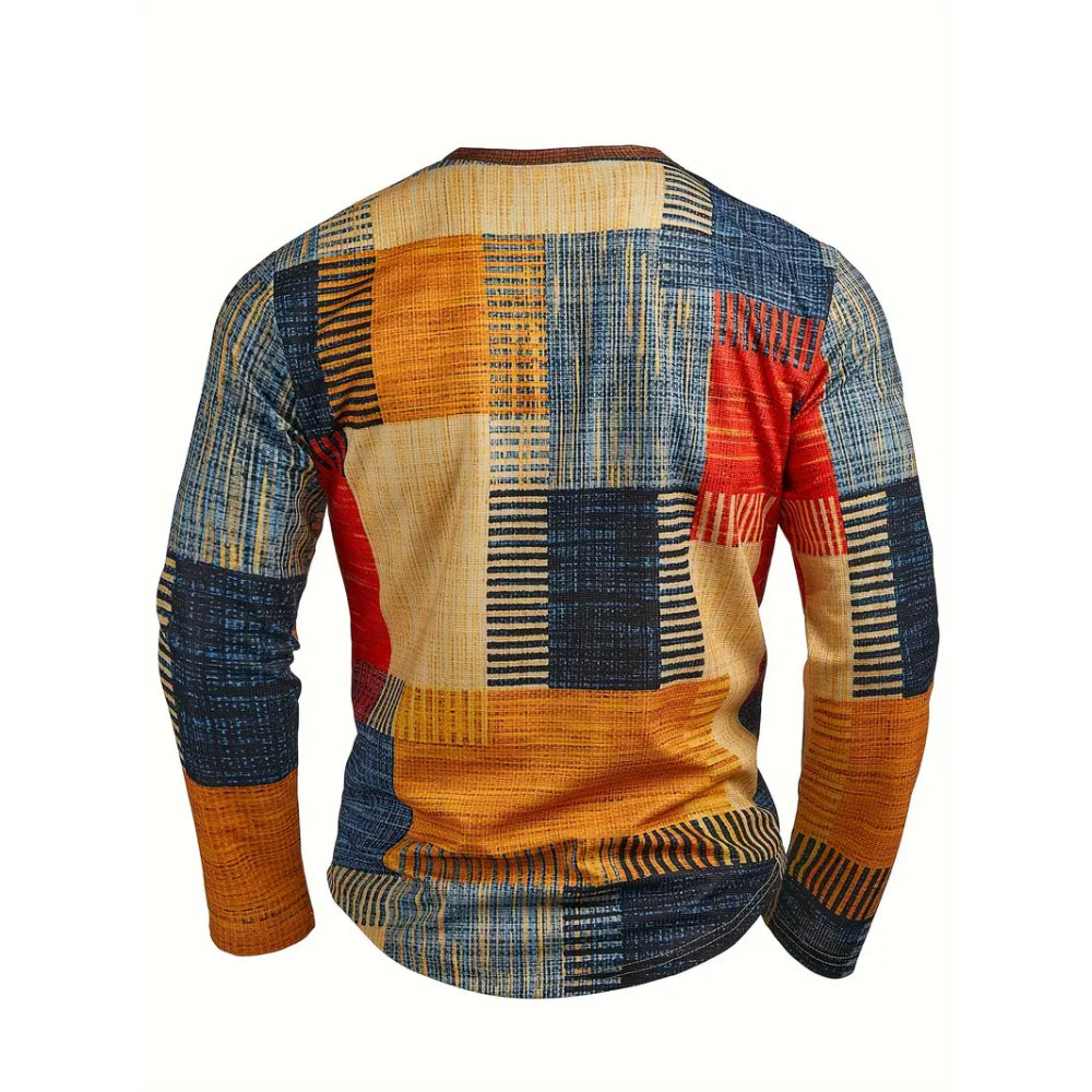 Men’s Casual Stylish Henley Shirt | Long Sleeve Slim Fit