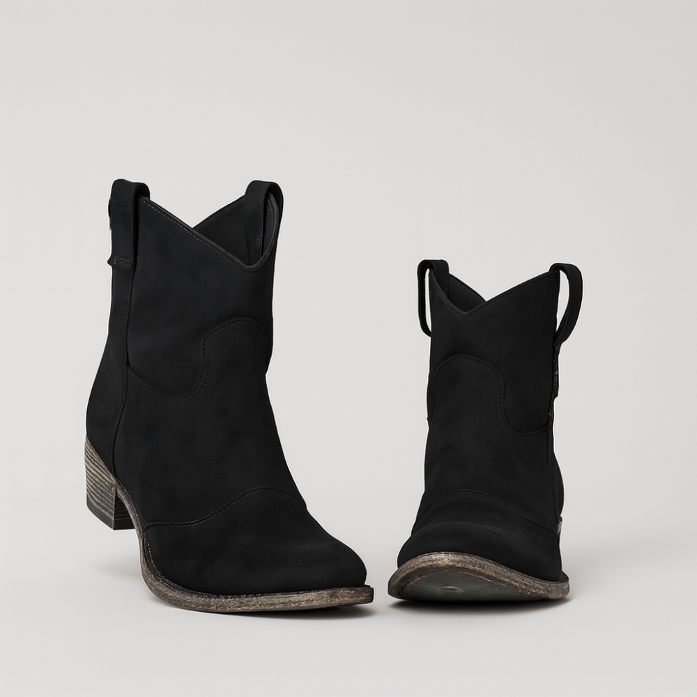 Women's Cowgirl Ankle Boots - Western Heels Vintage Shoes