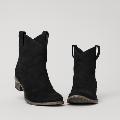 Women's Cowgirl Ankle Boots - Western Heels Vintage Shoes