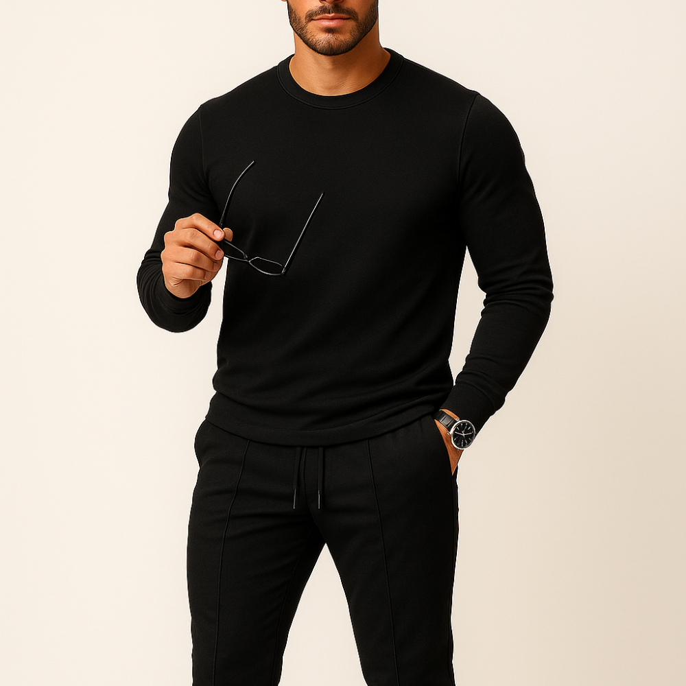 Men’s Slim Fit Two Piece Set | Pants and Top, Modern