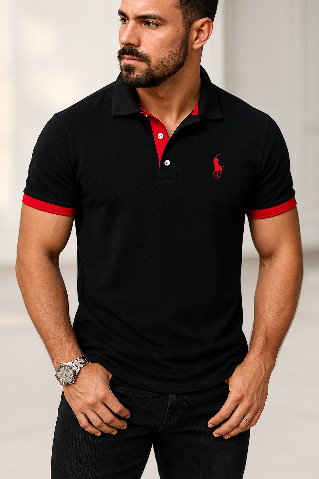 Men’s Polo Short Sleeve Shirt | Sport, Contrast Trim