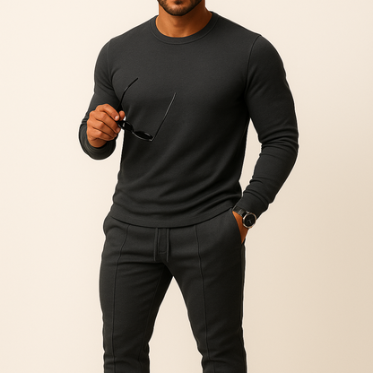 Men’s Slim Fit Two Piece Set | Pants and Top, Modern