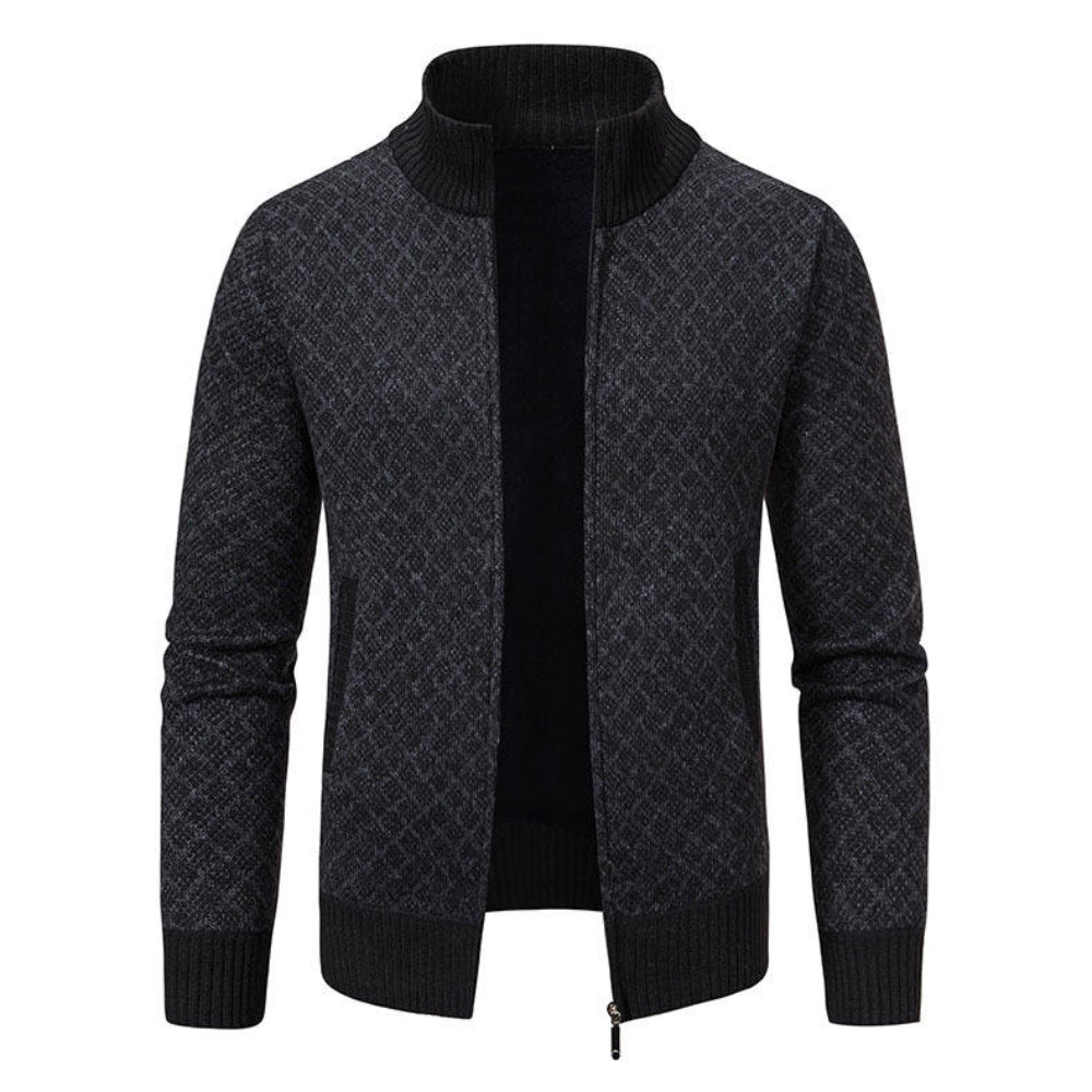 Men’s Smart Casual Full Zip Cardigan | Long Sleeve Knitwear