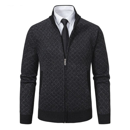 Men’s Smart Casual Full Zip Cardigan | Long Sleeve Knitwear