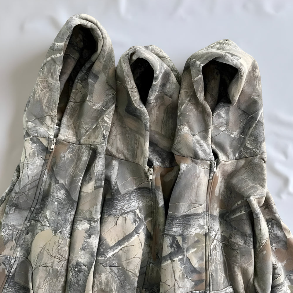 Men’s Oversized Camo Hoodie – Long Sleeve Streetwear