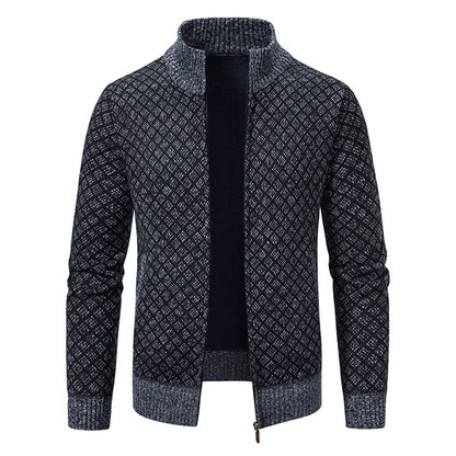 Men’s Smart Casual Full Zip Cardigan | Long Sleeve Knitwear