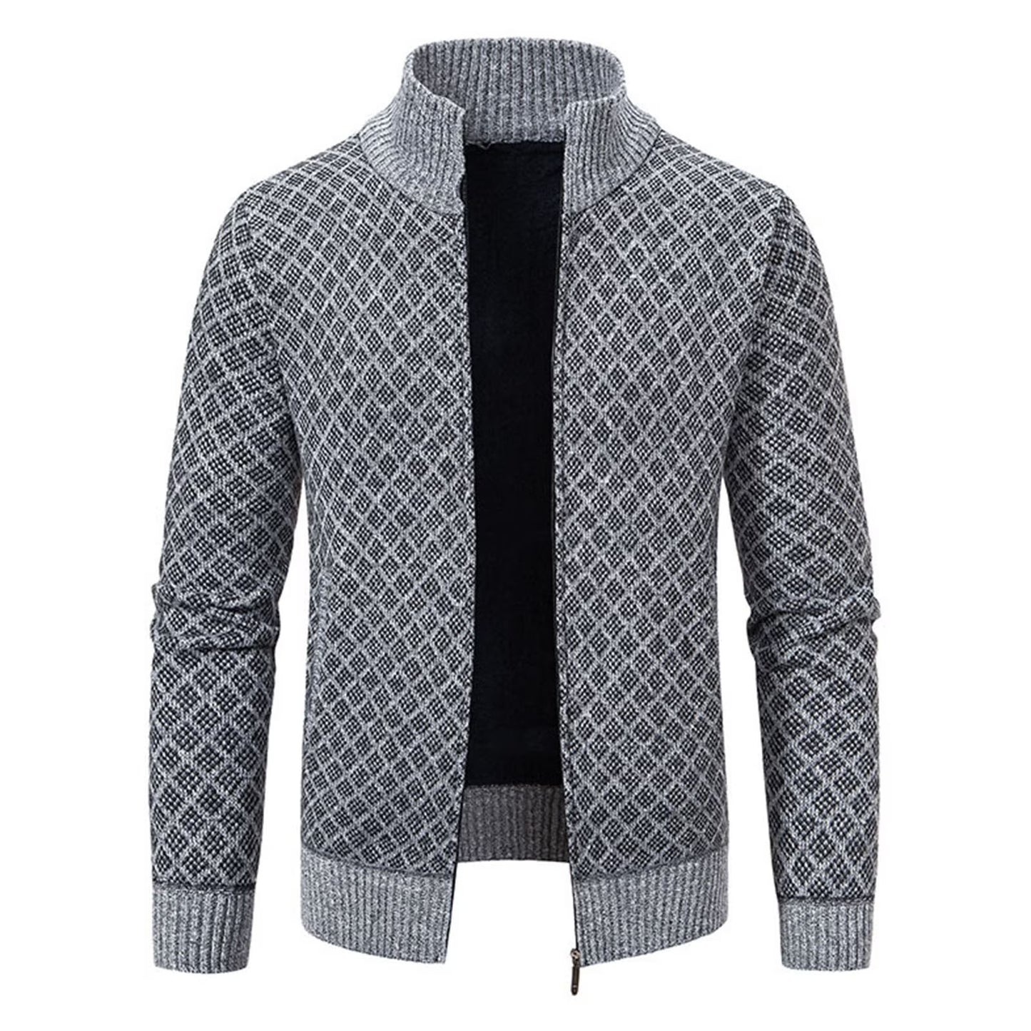 Men’s Smart Casual Full Zip Cardigan | Long Sleeve Knitwear