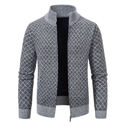 Men’s Smart Casual Full Zip Cardigan | Long Sleeve Knitwear