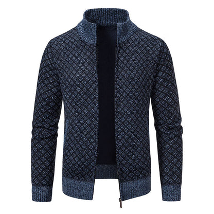 Men’s Smart Casual Full Zip Cardigan | Long Sleeve Knitwear